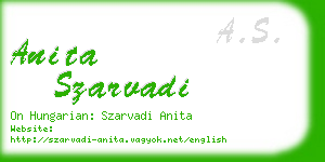 anita szarvadi business card